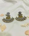 German Brass Kundan Earrings – Where Heritage Meets Radiance