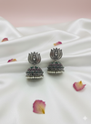 German Brass Lotus Kundan Earrings – A Symbol of Grace and Radiance