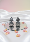 Antique Silver Oxidized Jhumka Earrings