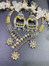 Dual Tone Filigree & Ruby Statement Choker Set