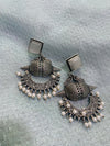 Oxidized Crescent Pearl Earrings – A Blend of Tradition and Modern Charm