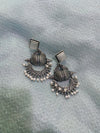 Oxidized Crescent Pearl Earrings – A Blend of Tradition and Modern Charm