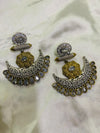 German Brass Kundan Earrings – Where Heritage Meets Radiance