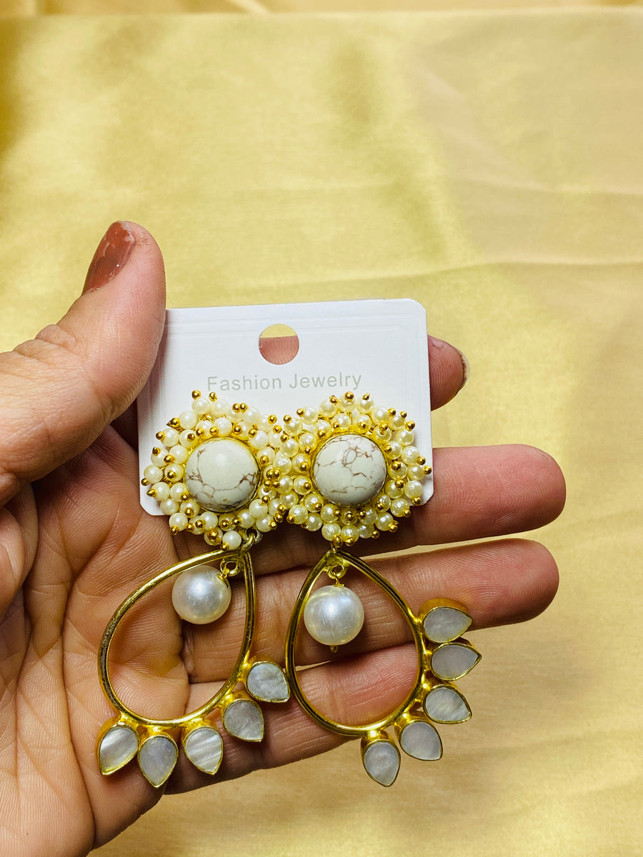 Stone earrings