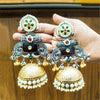 Oxidized German Brass Earrings – Festive Ethnic Style