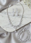 Zirconia Diamond Earrings & Bracelet Set