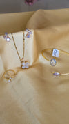 4-Piece Gold-Tone Butterfly Crystal Jewelry Set