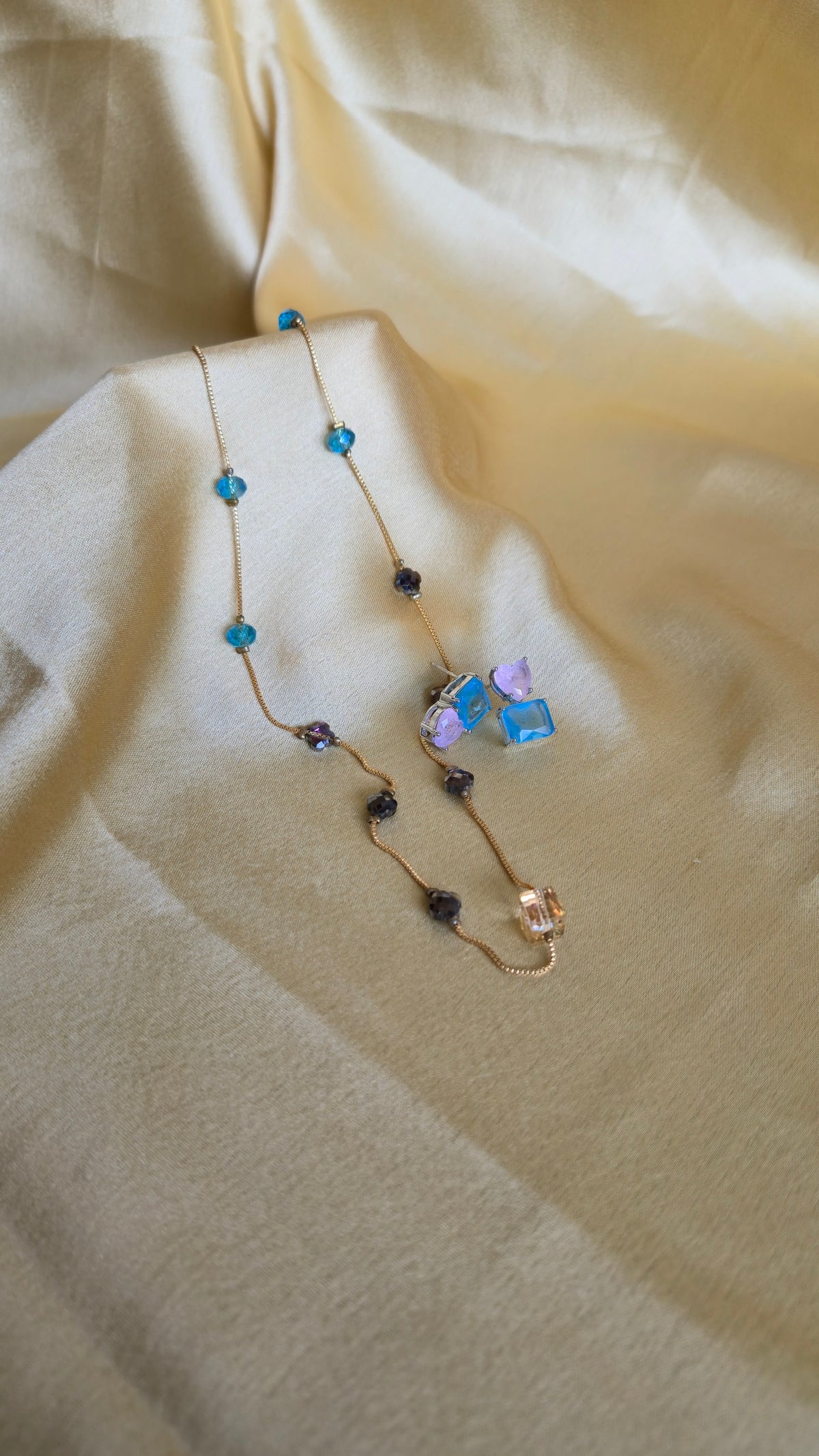 Pastel Crystal Necklace Set