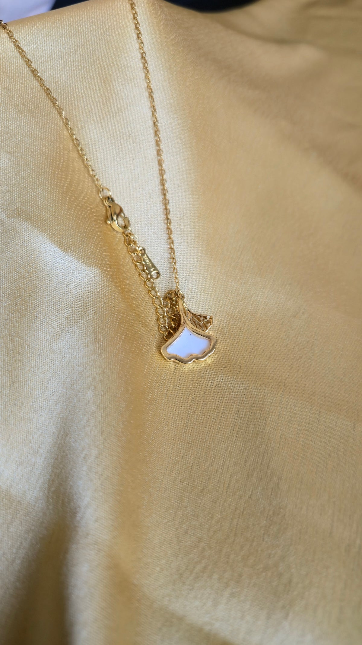 Pearl Ginkgo Charm