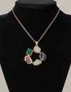 Natural Stone Multi-Colour Pendant Set
