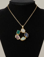 Natural Stone Multi-Colour Pendant Set