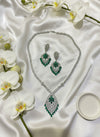 Micro Zirconia Diamonds with Green Stones