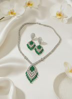 Micro Zirconia Diamonds with Green Stones