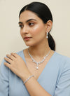 Zirconia Diamond Earrings & Bracelet Set