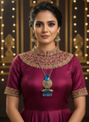 Blue Stone Ethnic Pendant Necklace Set
