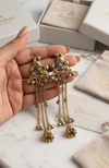 Kashmiri Peacock Tassel Earrings