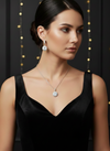 Round CZ Pendant Necklace Set