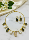 Stone Necklace & Earrings Set