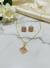 Square CZ Pendant Necklace