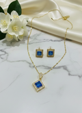 Square CZ Pendant Necklace