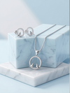 Swan Sparkle 925 Silver Pendant Set