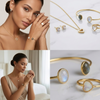 4-Piece Gold-Tone Heart Jewelry Set
