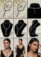 Multi-Color Zirconia Diamond Jewellery Set