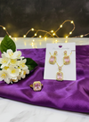 Pink Crystal Rectangle Jewellery Set