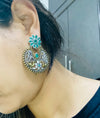 Majestic Oxidised Dual-Tone Jhumkas with Intricate Animal Motif
