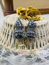 Antique Silver Oxidized Jhumka Earrings