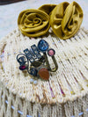 Vintage Multi-Stone Adjustable Ring | Handcrafted Boho Statement Jewelry