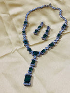 Green Zirconia Diamond Jewellery Set