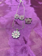 Hot Seller Zirconia Diamond Pendant Set With Ring